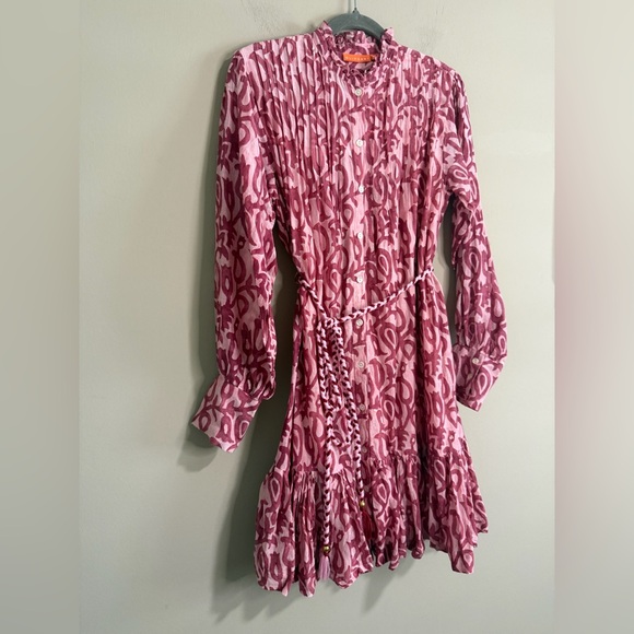 Oliphant Pink and White Patterned Dress - Picture 2 of 11